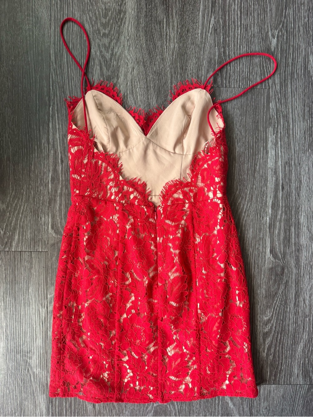 Free People X Fame & Partners Red Lace Dress | Backless NWT Size 4 - Picture 8 of 16